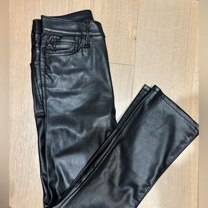 Black Faux Leather Pants